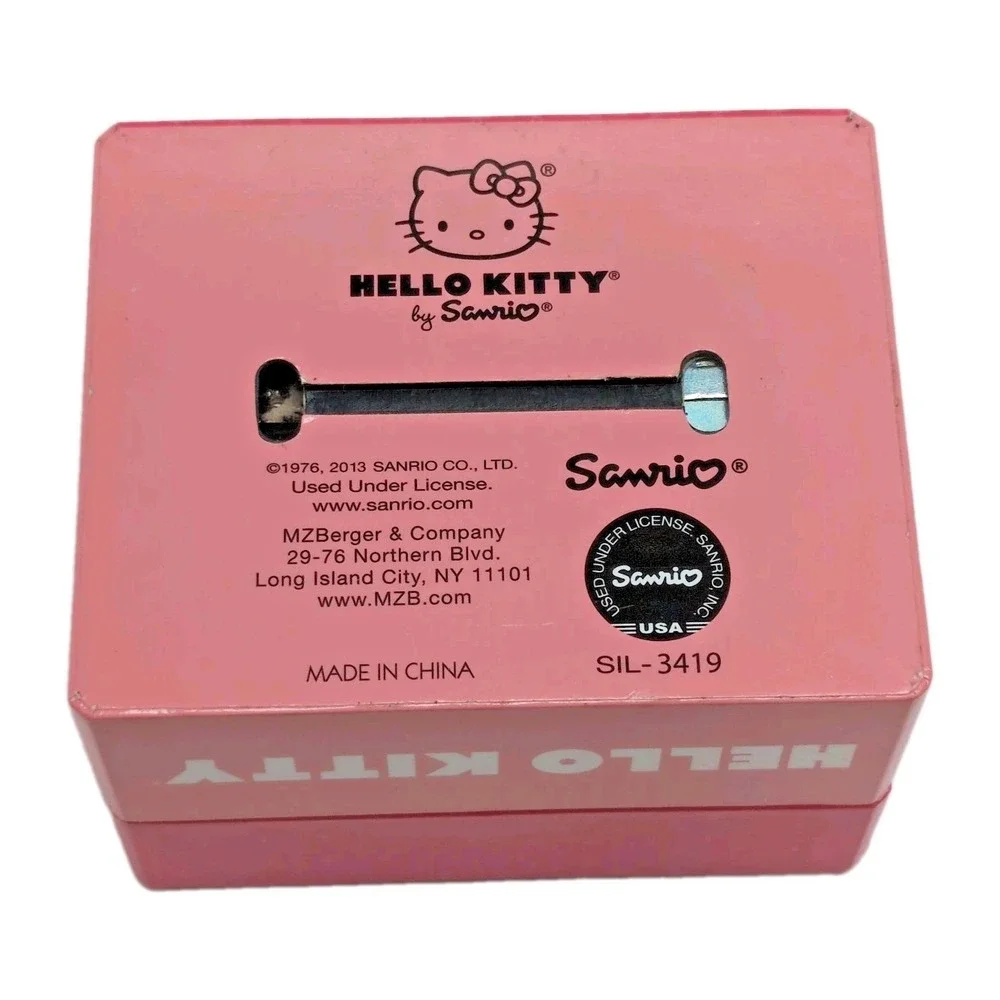 Sanrio Hello Kitty Watch HKAQ5113 Face Shape Pink Bow Interchangeable Bands Box